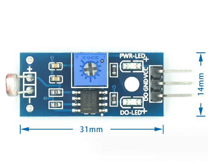 Photoresistor sensor module - ky 018 photoresistor - ky 018 - ldr - resistor ldr light
