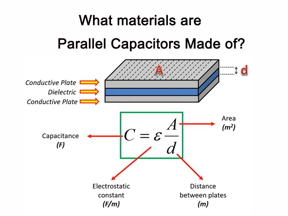 What materials are parallel capacitors made of?