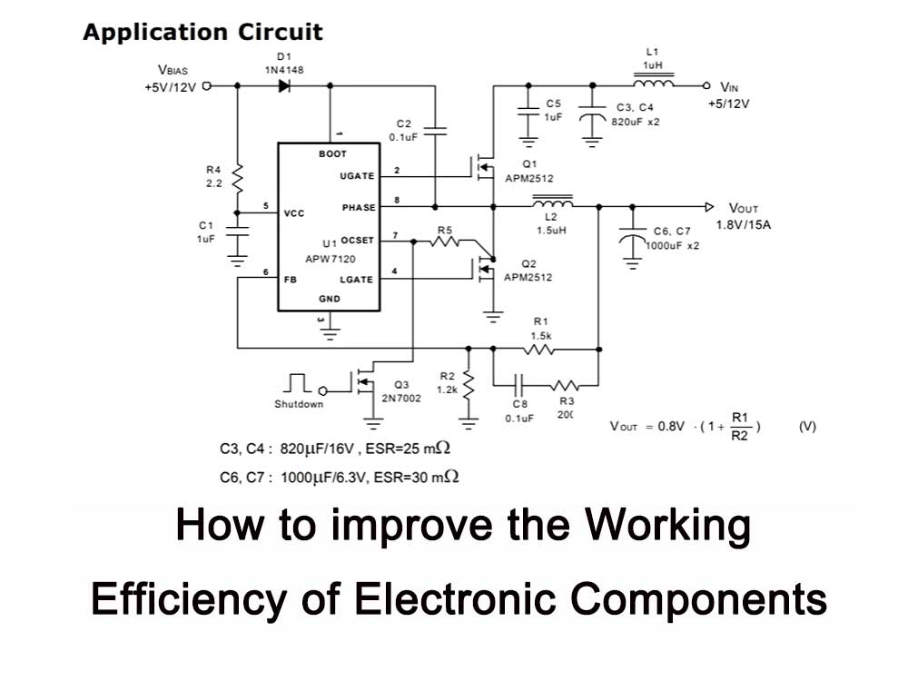 How to improve the working efficiency of electronic components?
