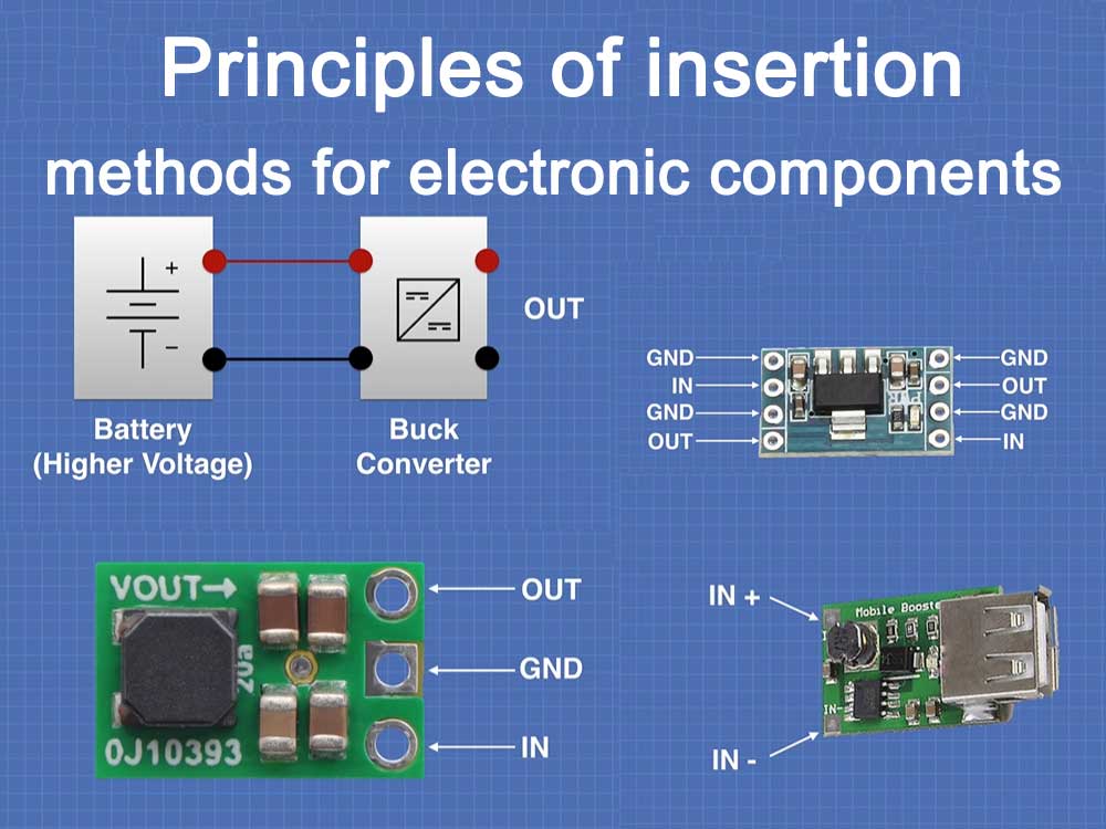 Principles of insertion methods for electronic components