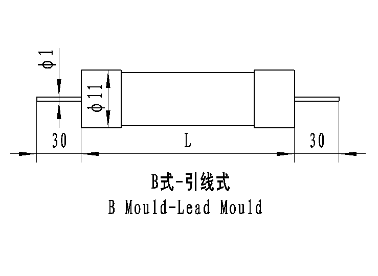 RI80A10W5KJ high voltage glass glaze non-inductive resistor description and size chart