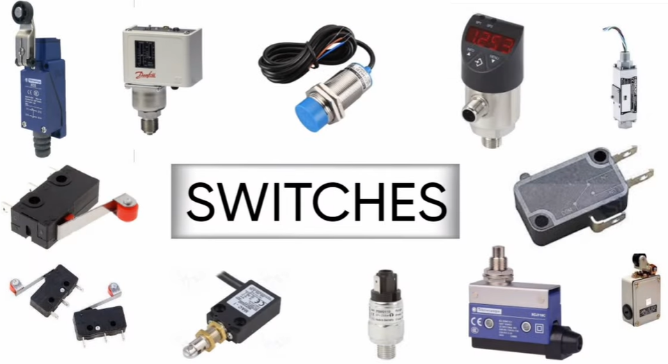 Types Of Switches - Pressure Switch - Limit Switch - Proximity Switch