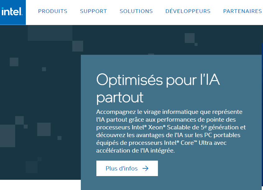 Intel official website - Intel IC