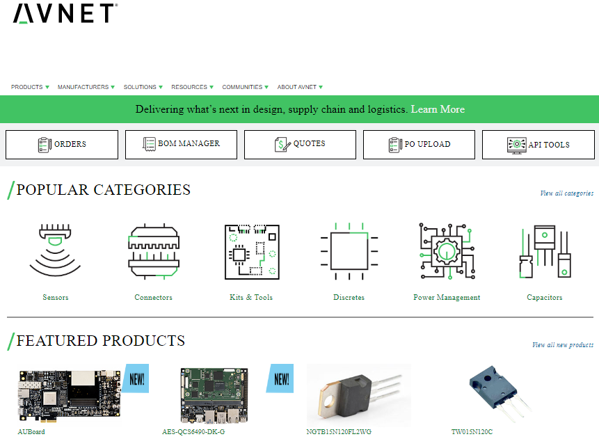 Avnet Electronic Components Distribution Platform - Avnet's Best Electronic Parts Distributor